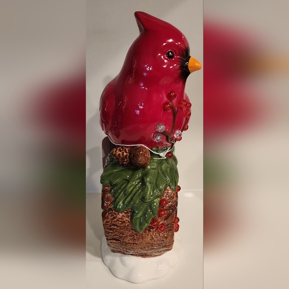 Transpac Dol Perched Red Cardinal Battery Operated‎ Holiday Christmas Decor NWT - Picture 7 of 11